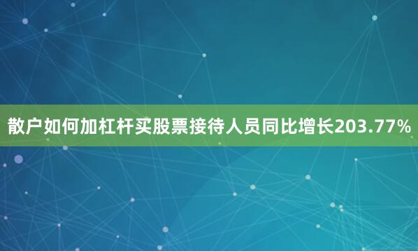散户如何加杠杆买股票接待人员同比增长203.77%